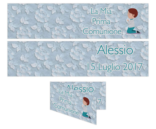 Bigliettini Confetti Comunione -  Bambino - Personalizzabile - 018-Arterby&