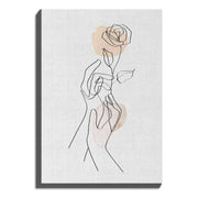 Illustrazione Viso Donna e Fiori Linea Astratta Ritratto - A009 D007-Arterby's-