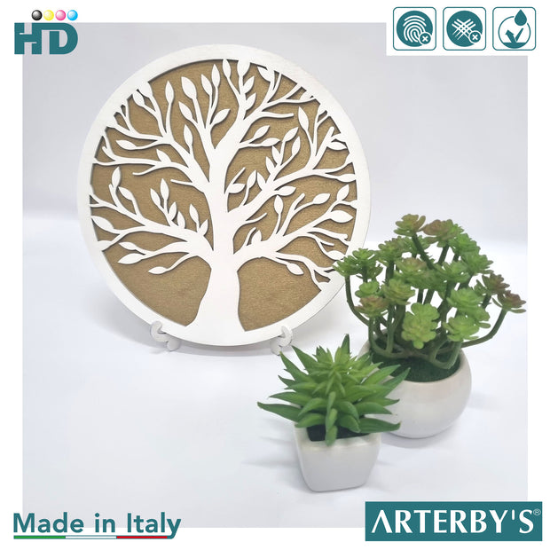 Albero della vita - Legno - 14.5 cm -Oro e Bianco - G023-D001-GRC002