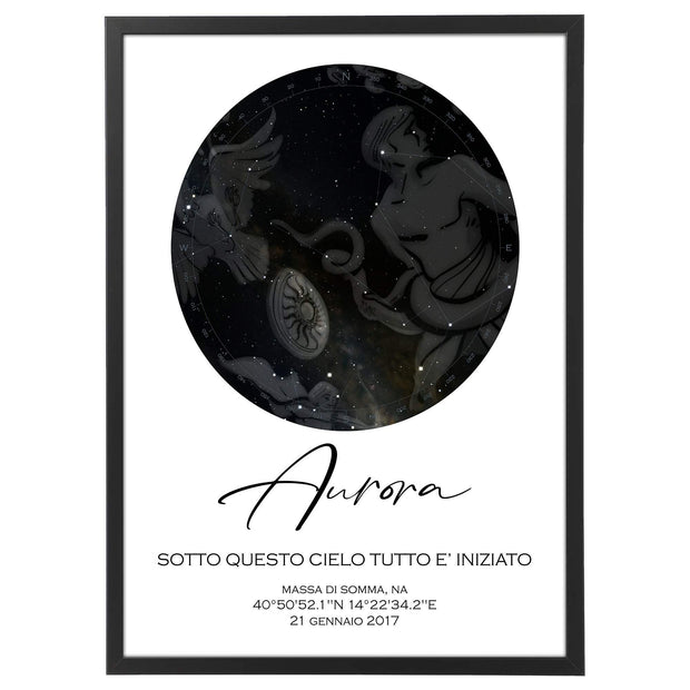Mappa Stellare Personalizzata con Cornice - Mod. 001-Arterby&
