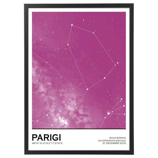 Mappa Stellare Personalizzata con Cornice - Mod. 012-Arterby&