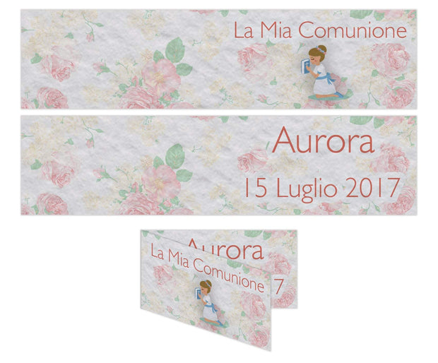 Bigliettini Confetti Comunione - Bambina - Personalizzabile - 001-Arterby&