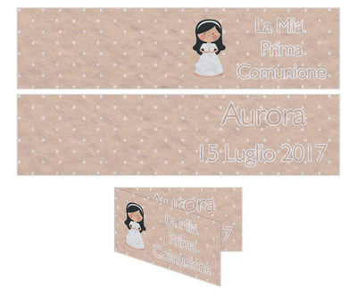 Bigliettini Confetti Comunione -  Bambina - Personalizzabile - 019-Arterby's-