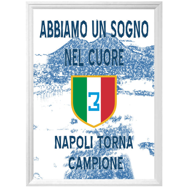 Desenio Murando Paperschmiede Nacnic Heimlich leroy merlin Ikea Poster Store Napoli Campione Vittoria Scudetto Tricolore Ultras Parete Circolo Corteo Bandiera Calcio