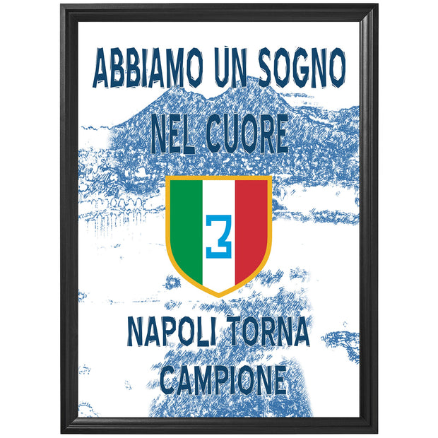 Desenio Murando Paperschmiede Nacnic Heimlich leroy merlin Ikea Poster Store Napoli Campione Vittoria Scudetto Tricolore Ultras Parete Circolo Corteo Bandiera Calcio