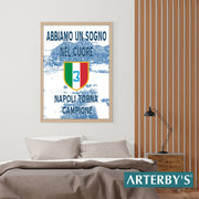 Desenio Murando Paperschmiede Nacnic Heimlich leroy merlin Ikea Poster Store Napoli Campione Vittoria Scudetto Tricolore Ultras Parete Circolo Corteo Bandiera Calcio