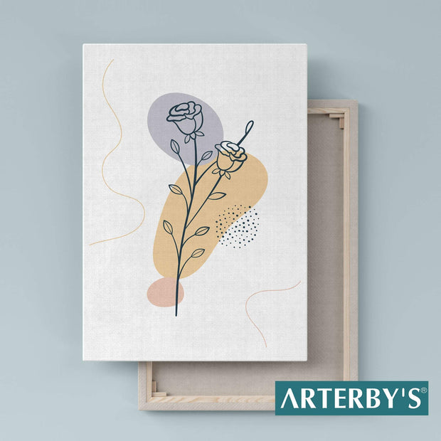 Illustrazione Fiori e Foglie Minimal Line Art - A008 D005-Arterby&