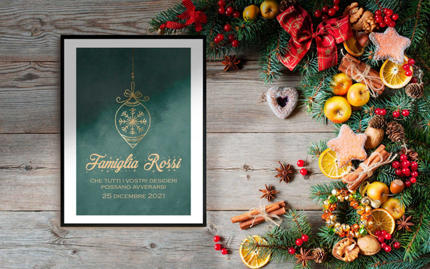 Quadro Famiglia - Natale - Bauble Christmas No1 Poster-Arterby&