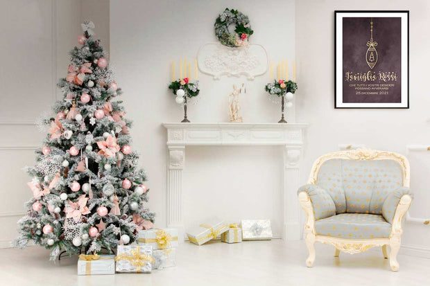 Quadro Famiglia - Natale - Bauble Christmas No3 Poster-Arterby&