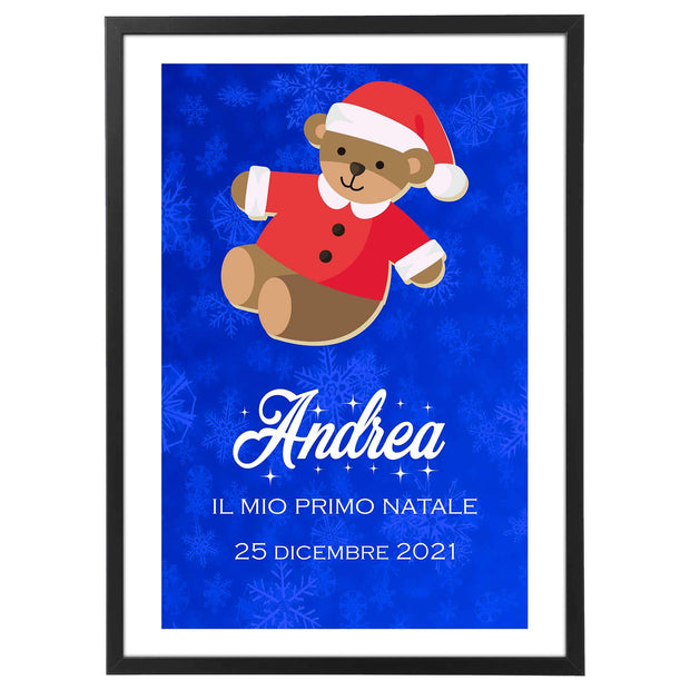 Quadro Bambini - Natale -Orsetto di Natale Poster-Arterby&