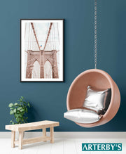 Quadro o Poster - Mappe e Città - Ponte di Brooklyn, New York - Mod. 012-Arterby's-