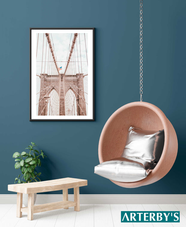 Quadro o Poster - Mappe e Città - Ponte di Brooklyn, New York - Mod. 012-Arterby&