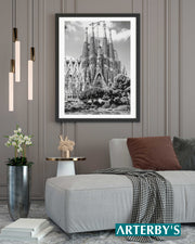 Quadro o Poster - Mappe e Città - Sagrada Família, Barcellona - Mod. 019-Arterby's-