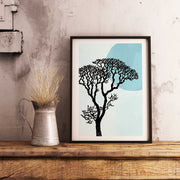 Drawing Tree Moon Poster-Arterby's-mappa personalizzata