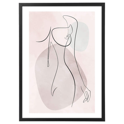 Line Body Female Poster No2-Arterby's-mappa personalizzata