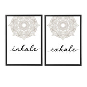 Set di 2 Poster -Inhale - Exhale - Mandala Mod. 004-Arterby's-