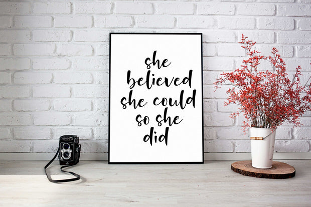 She believed she could so she did-Arterby&